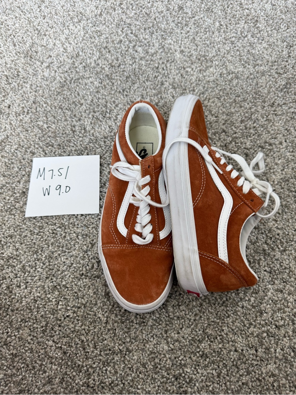 Vans Old Skool Suede Sneakers - Rust and White